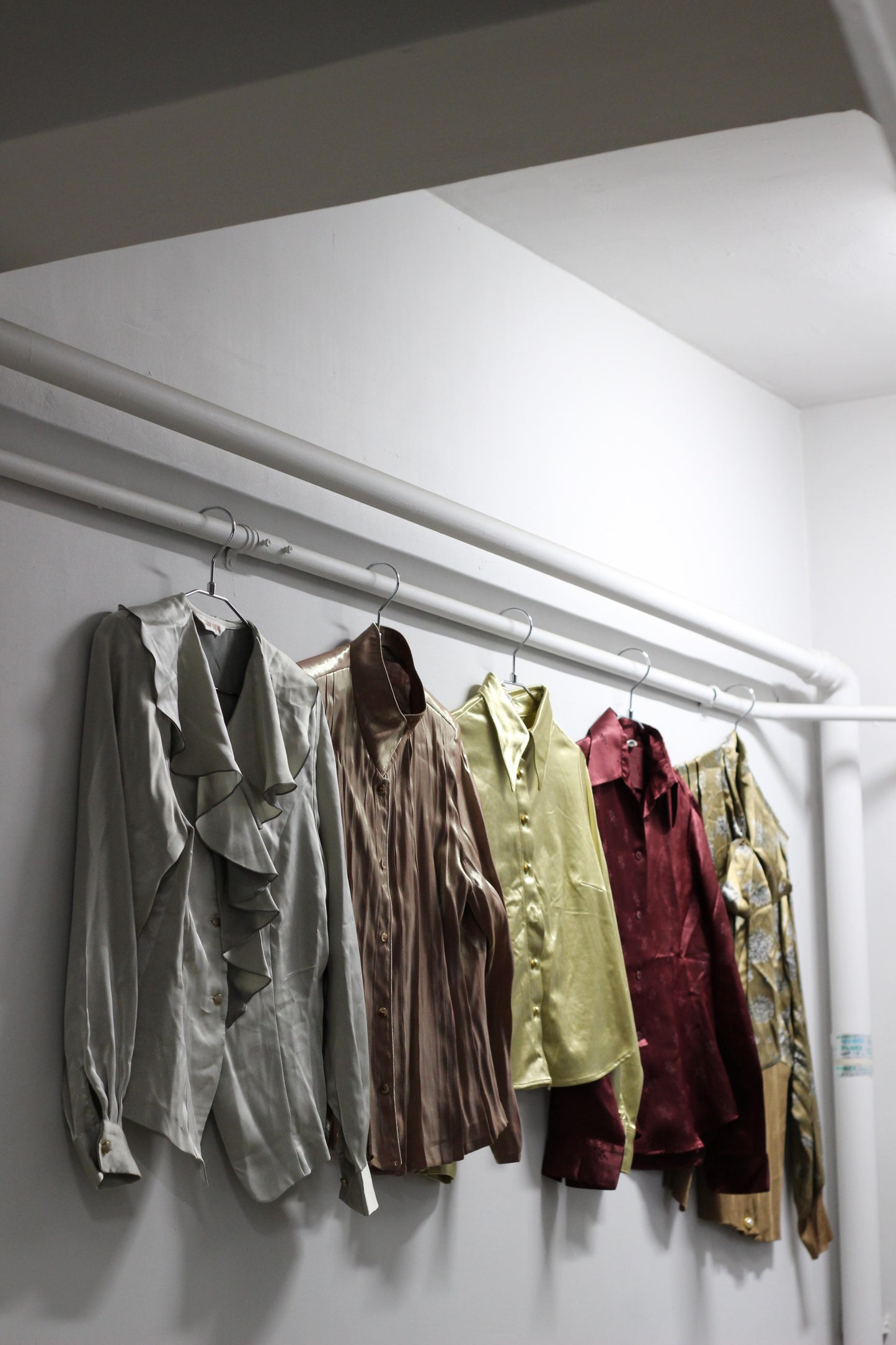 Vintage Satin Long Sleeve Blouse x9点