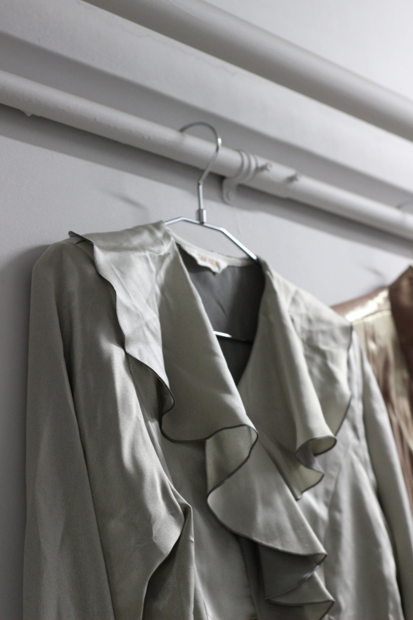 Vintage Satin Long Sleeve Blouse x9点
