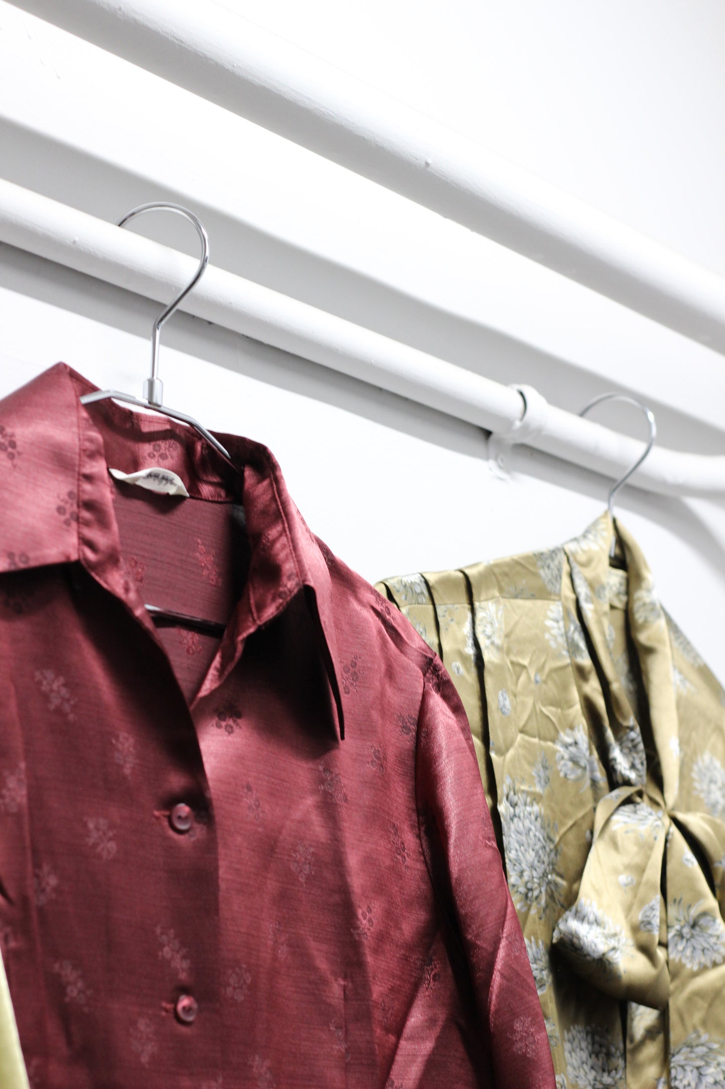 Vintage Satin Long Sleeve Blouse x9点