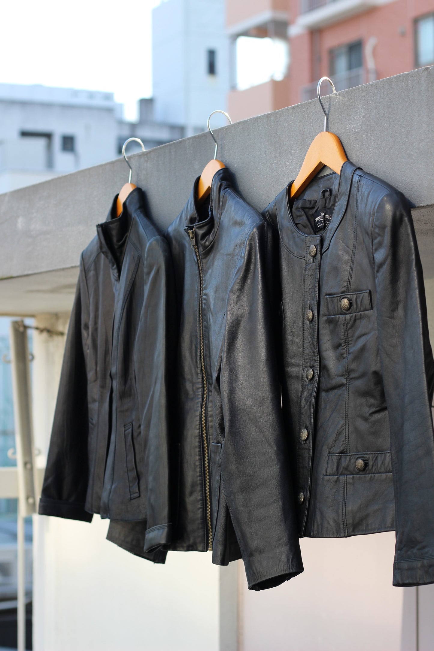 Ladies color & design leather jacket x8点