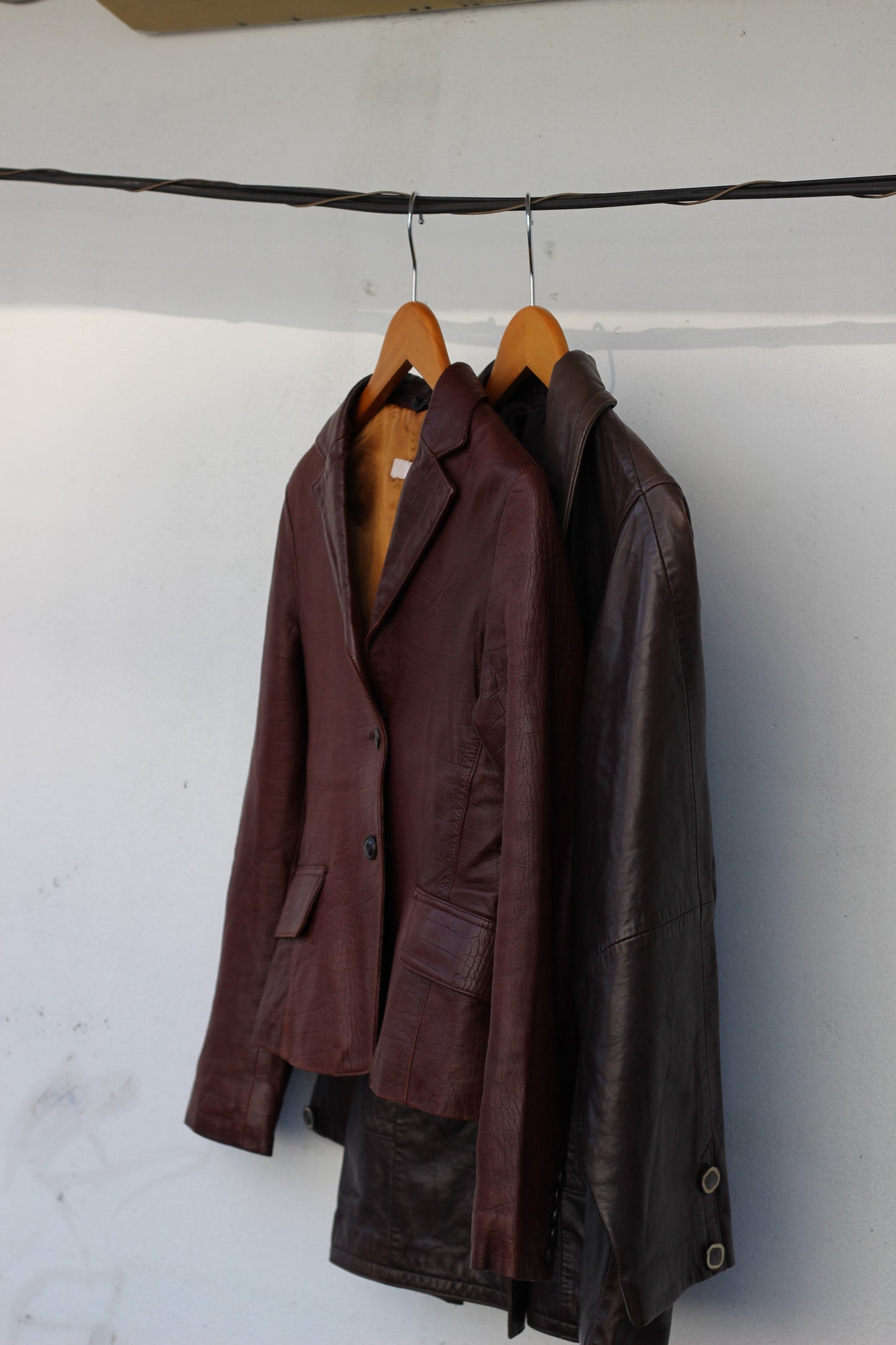 Ladies color & design leather jacket x8点