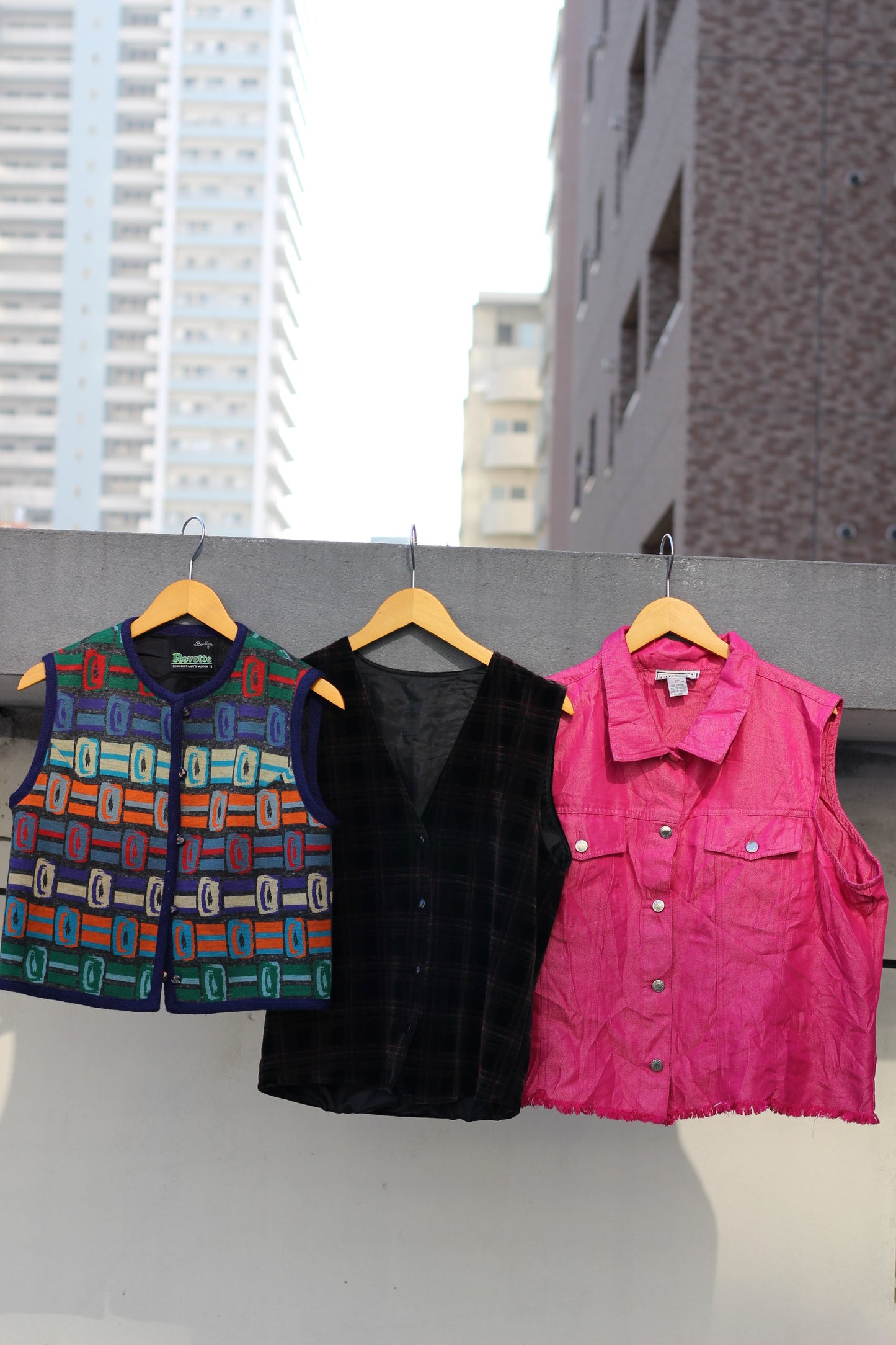 Vintage ladies design vest x3点