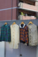 Japan vintage design check jacket x7点