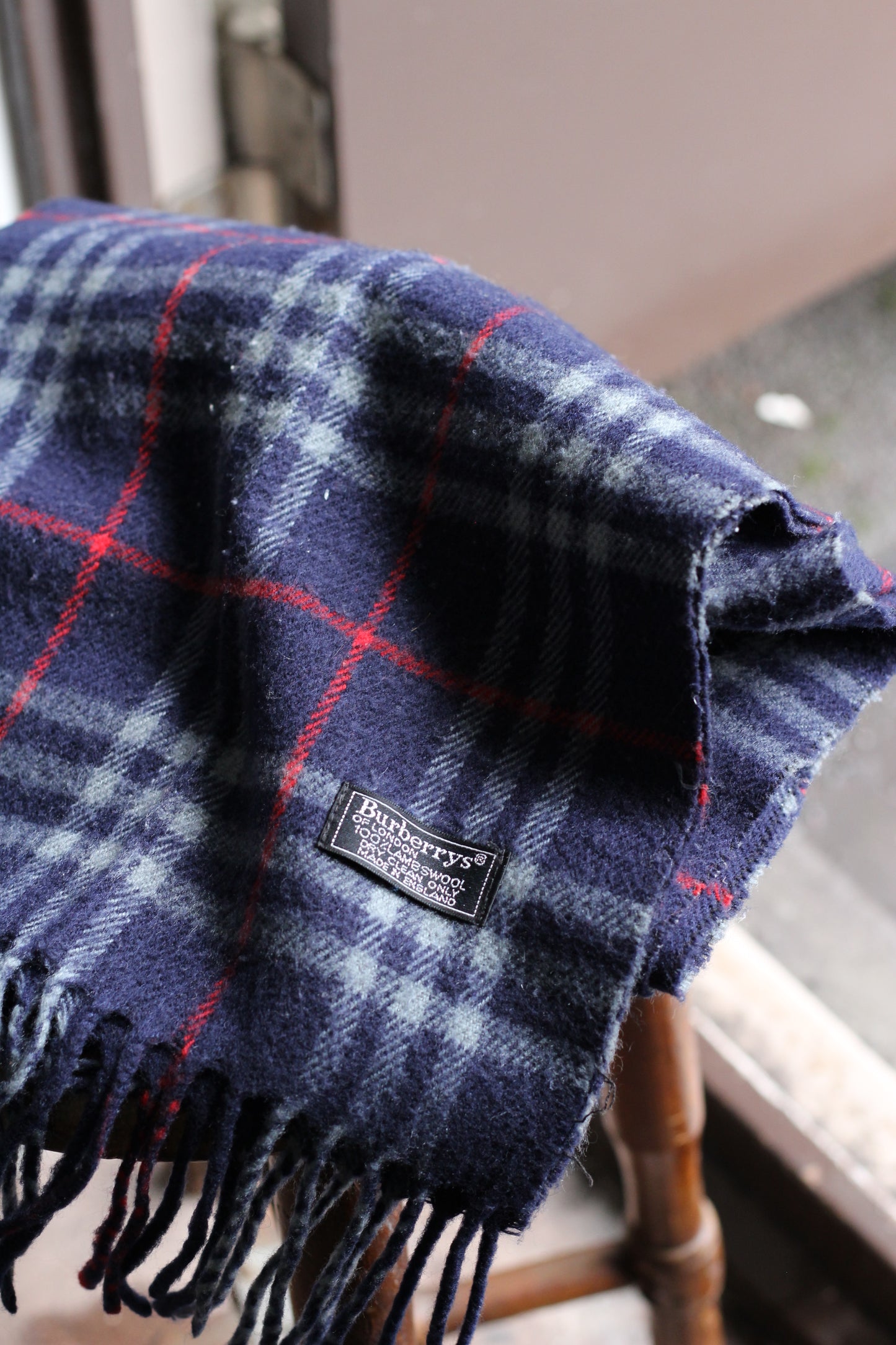 Burberrys Navy Check Muffler set x2点