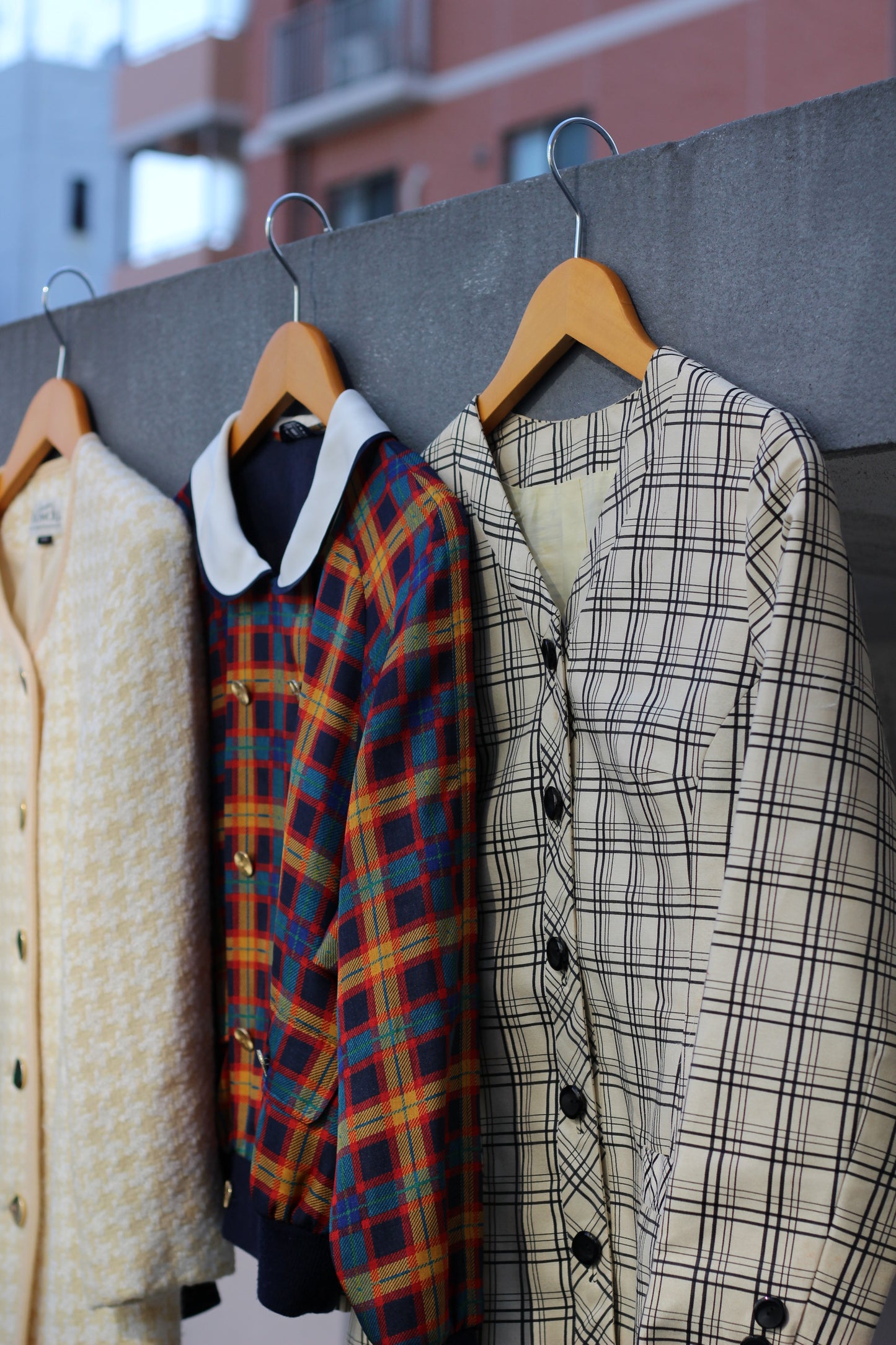 Japan vintage design check jacket x7点