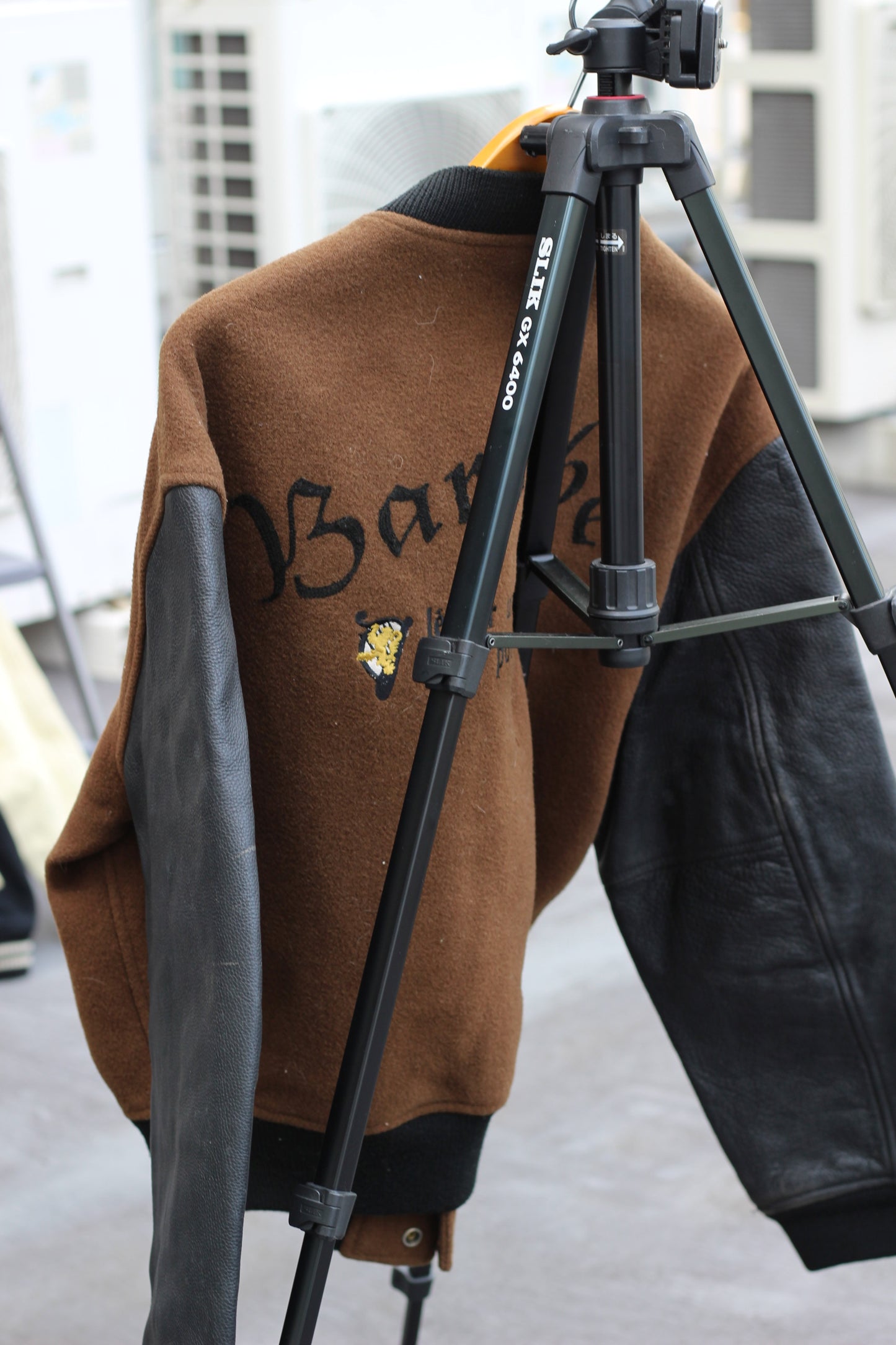 Men's Leather Sleeve Stadium Jacket x3点