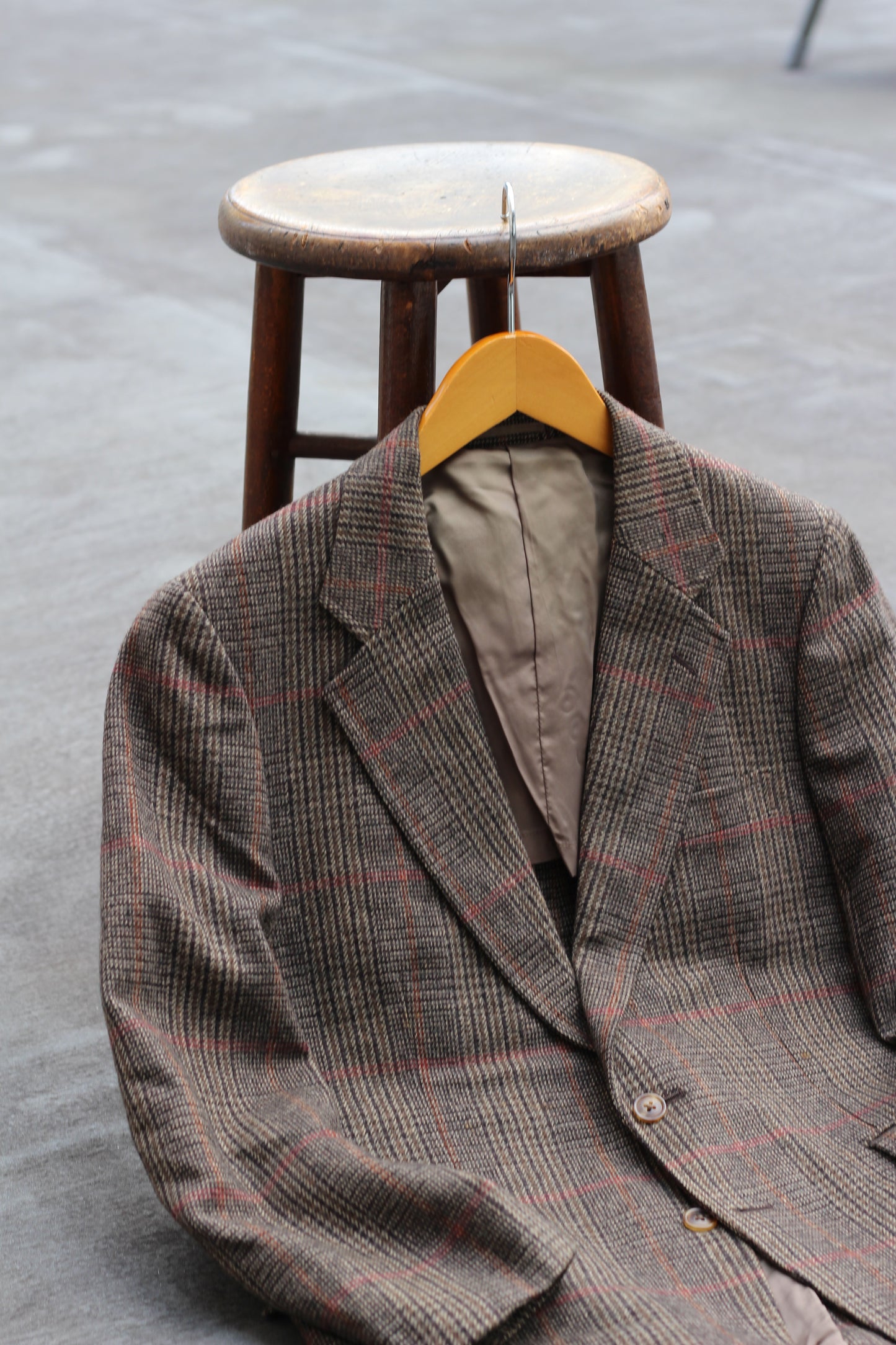 Men's Tweed Wool Check Tailored Jacket x2点