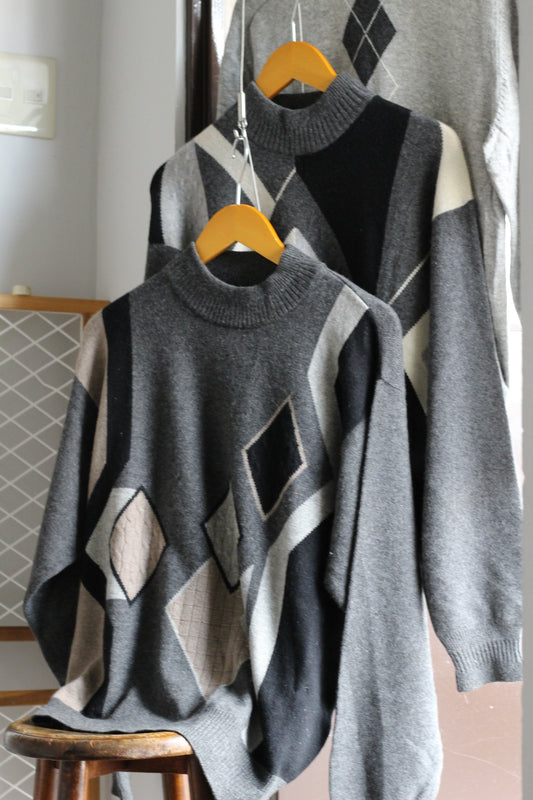 Men's 100% Cashmere Design Knit x3点