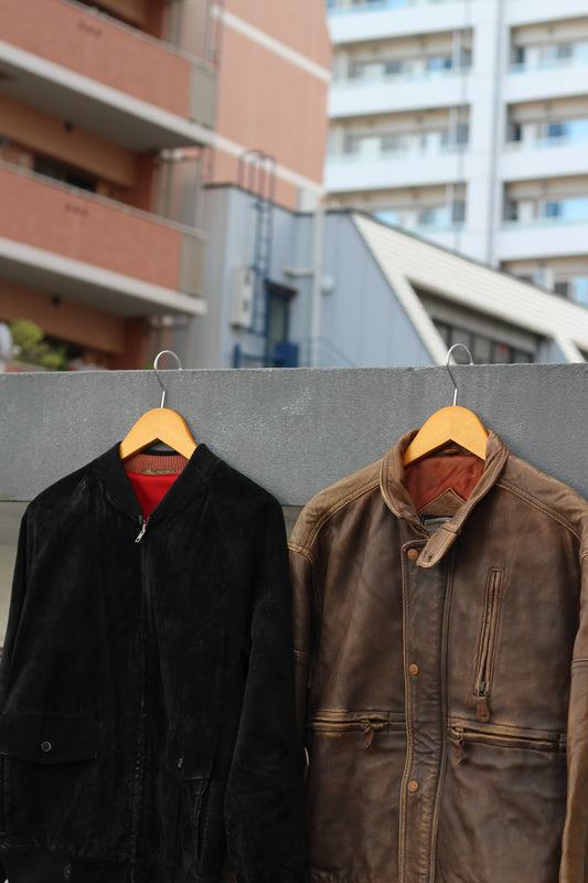 Men's Short Leather Jacket x2点