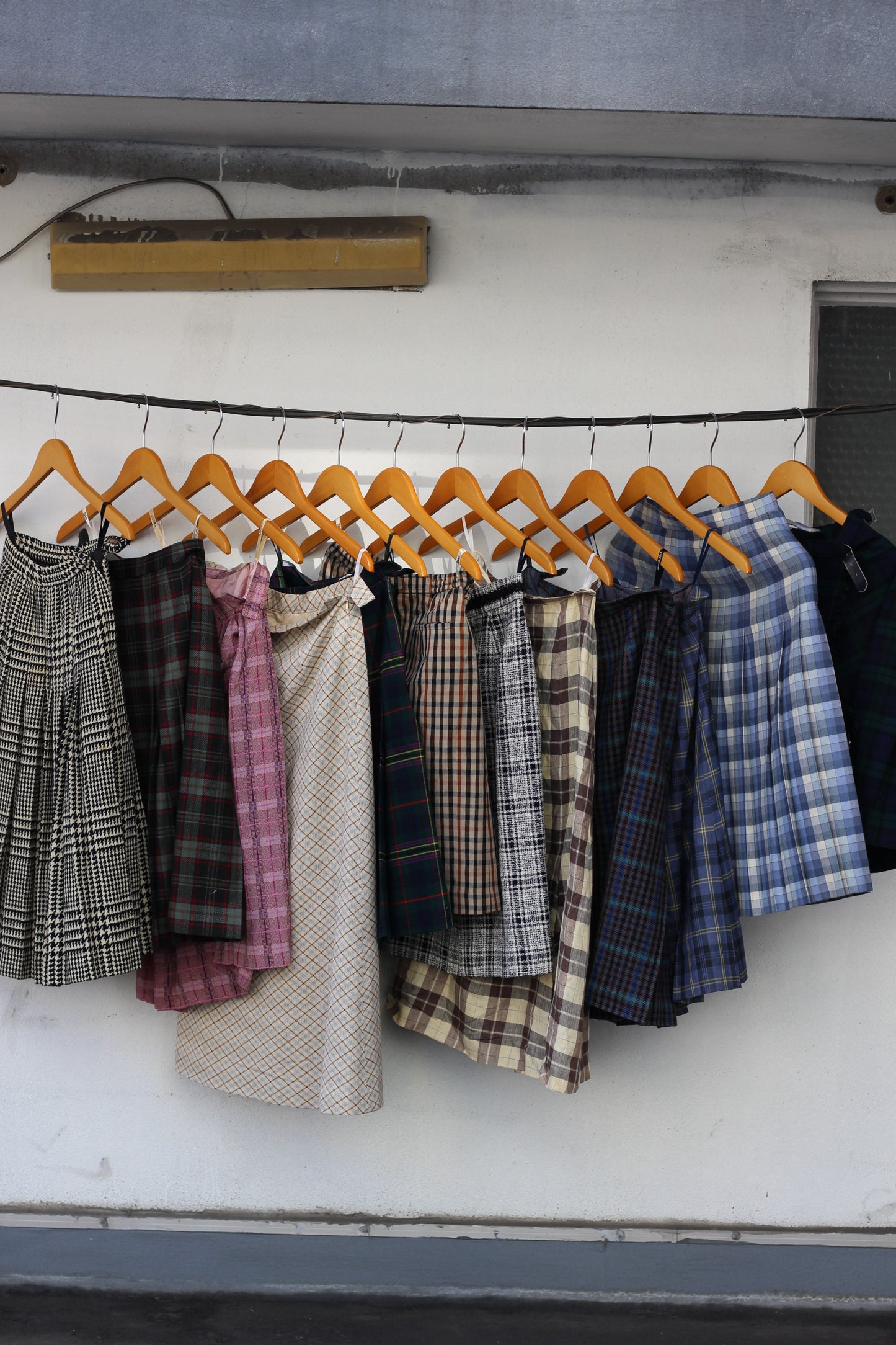 Japan vintage check design skirt x16点