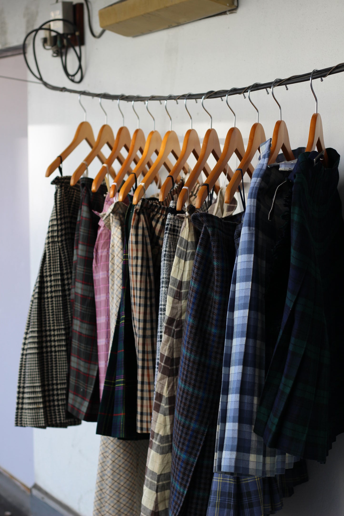 Japan vintage check design skirt x16点