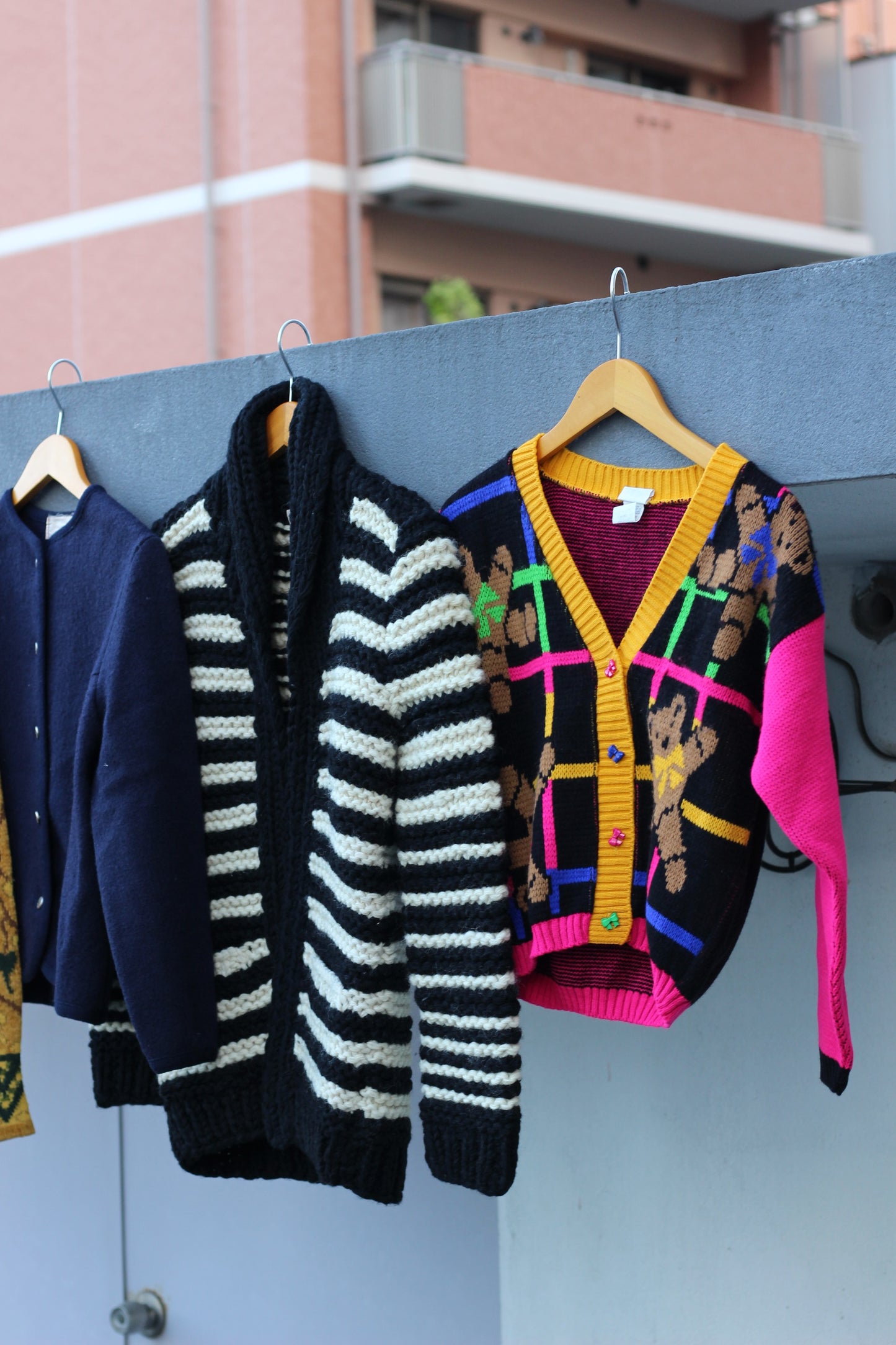 Vintage ladies import Knit cardigan x4点