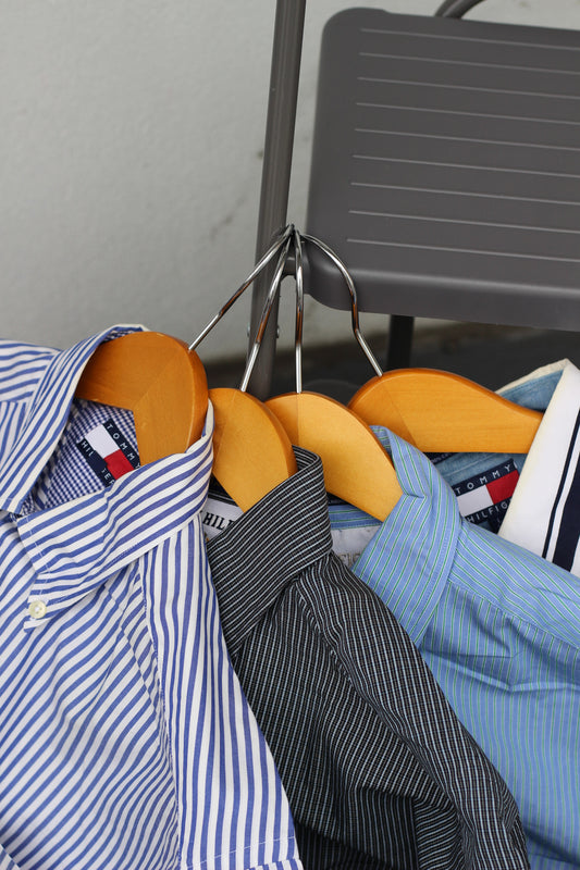 80's 90's Tommy Hilfiger Strip Long-Sleeve Shirt x4点