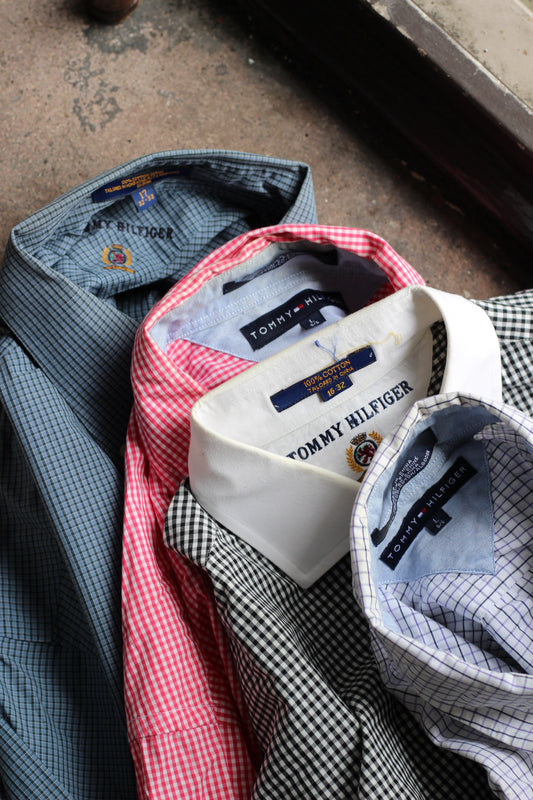 80's 90's Tommy Hilfiger Gingham Check Long Sleeve Shirt x4点