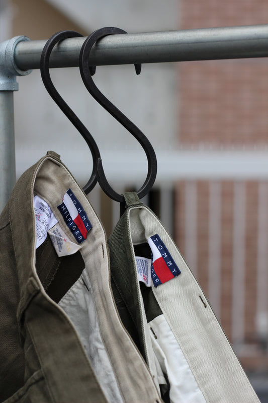 90's Tommy Hilfiger Khaki wide Bottoms x2点