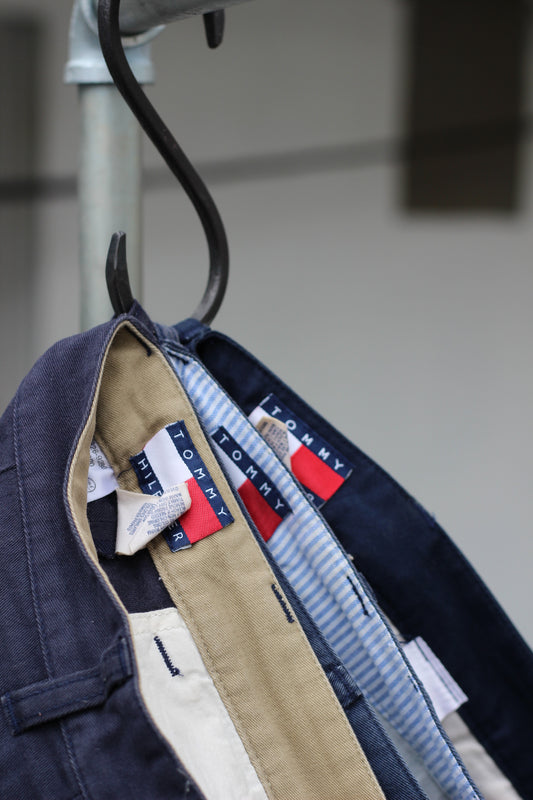 90's Tommy Hilfiger Navy wide Bottoms x4点