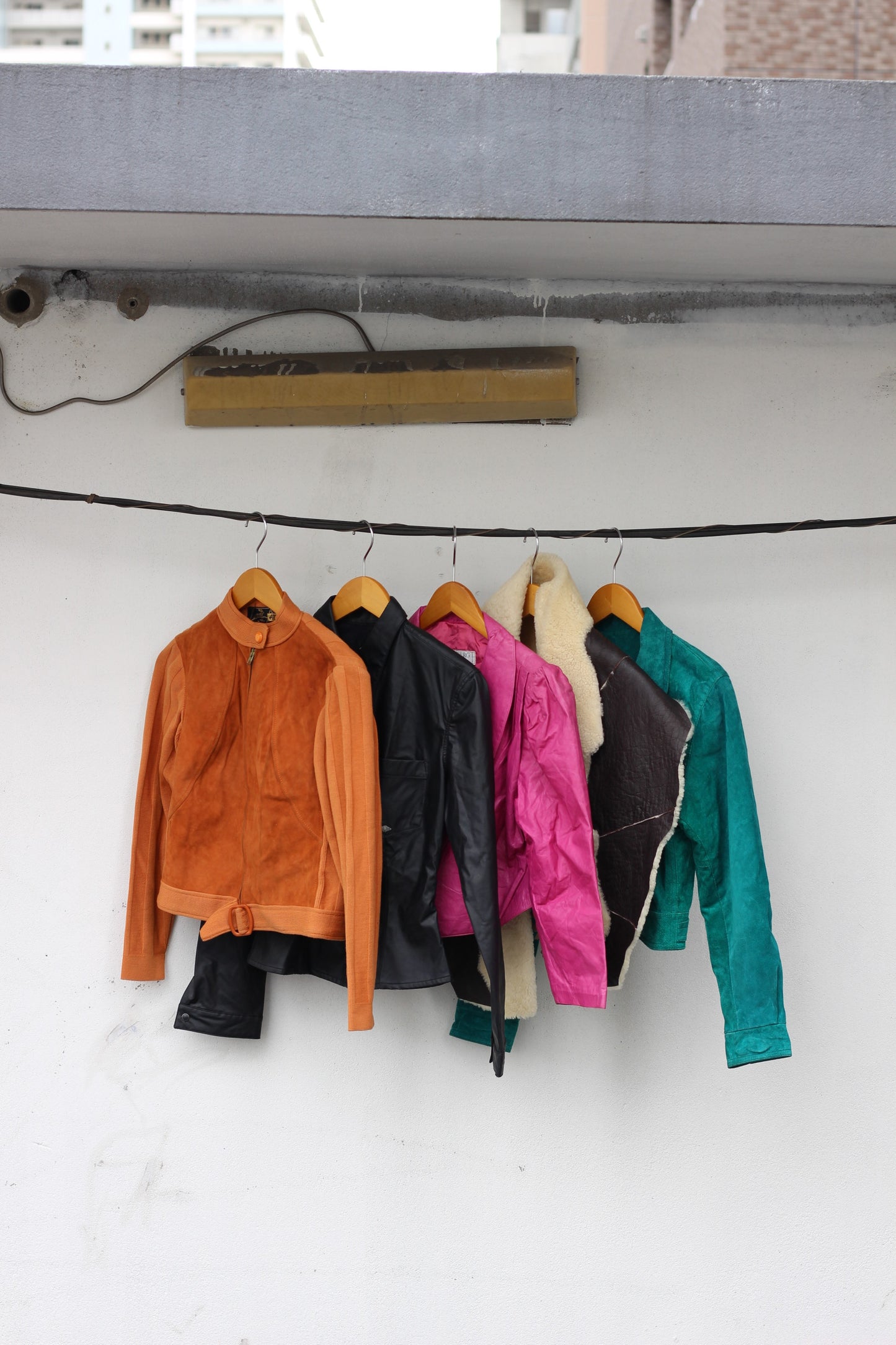 Ladies vintage design leather jacket x5点