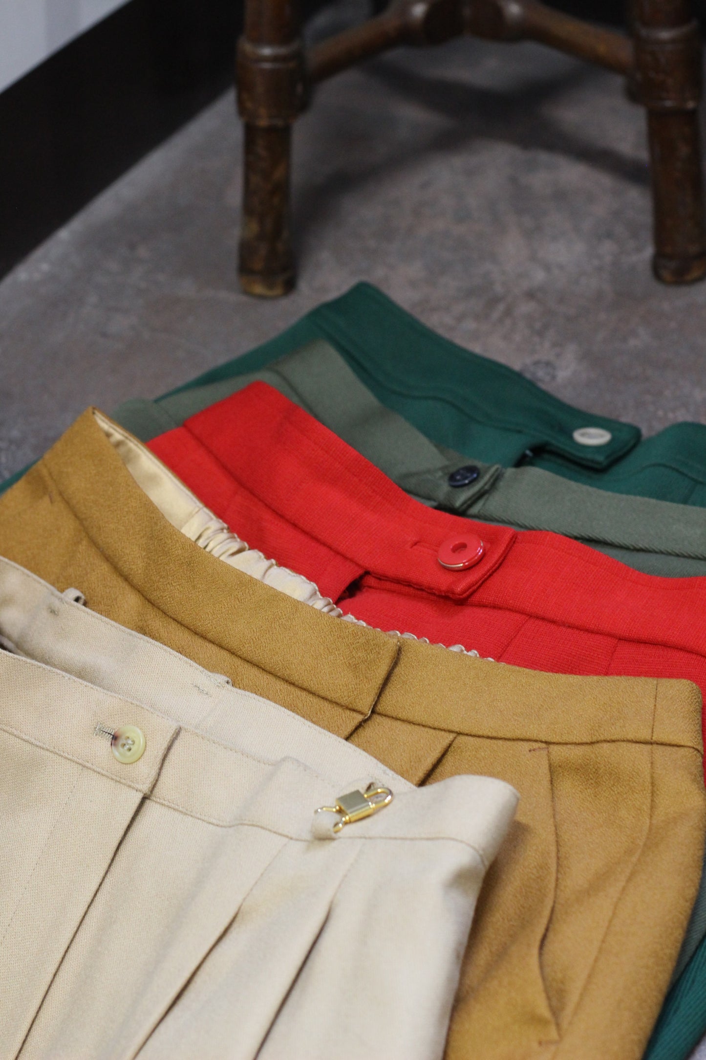 Vintage ladies Color Pants x6点