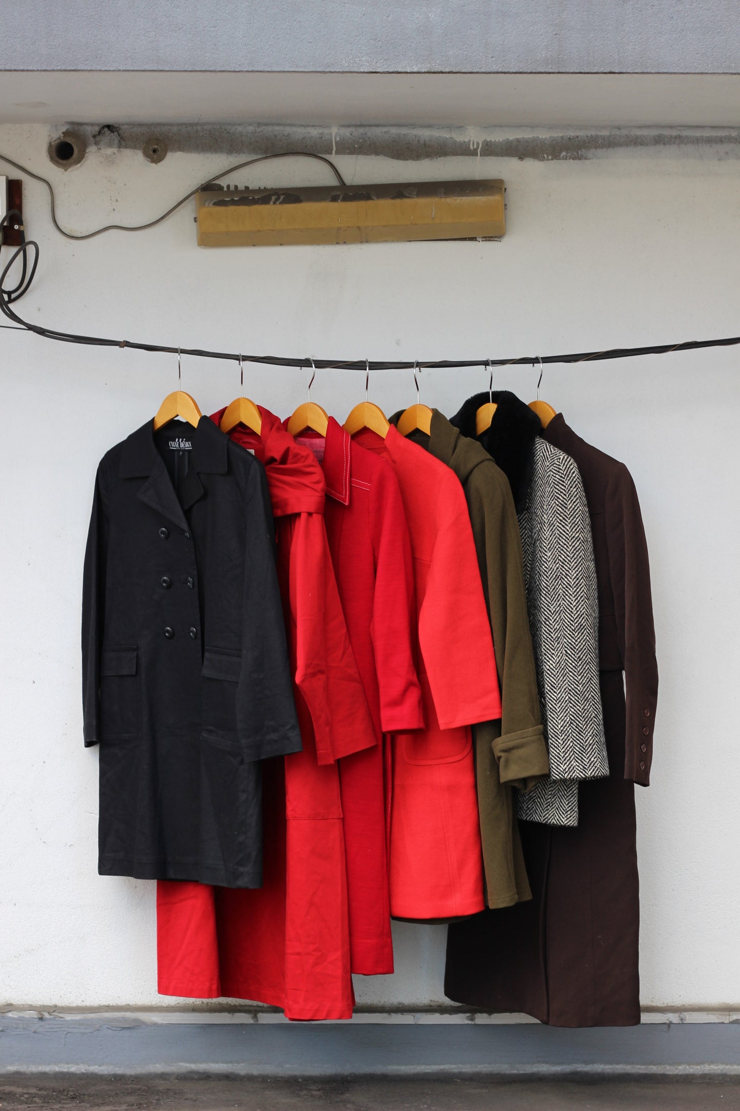 Japan vintage 黒と赤の衝撃 rétro coat x7点