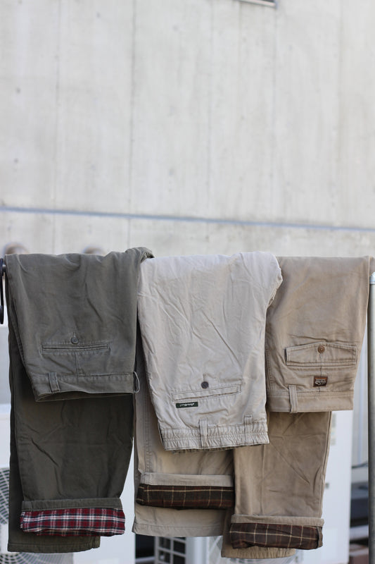Eddie Bauer Check-Lined Wide Leg Bottoms x3点
