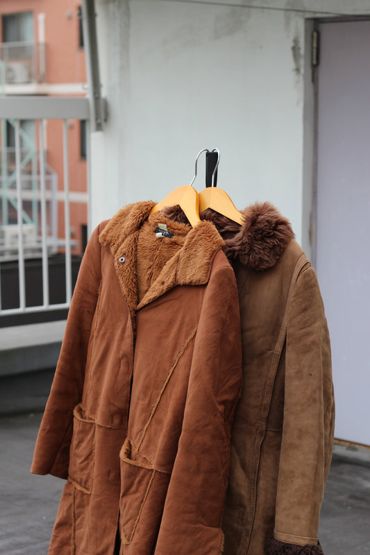 Women's Vintage Made In Italy & Spain Mouton Coat x2点
