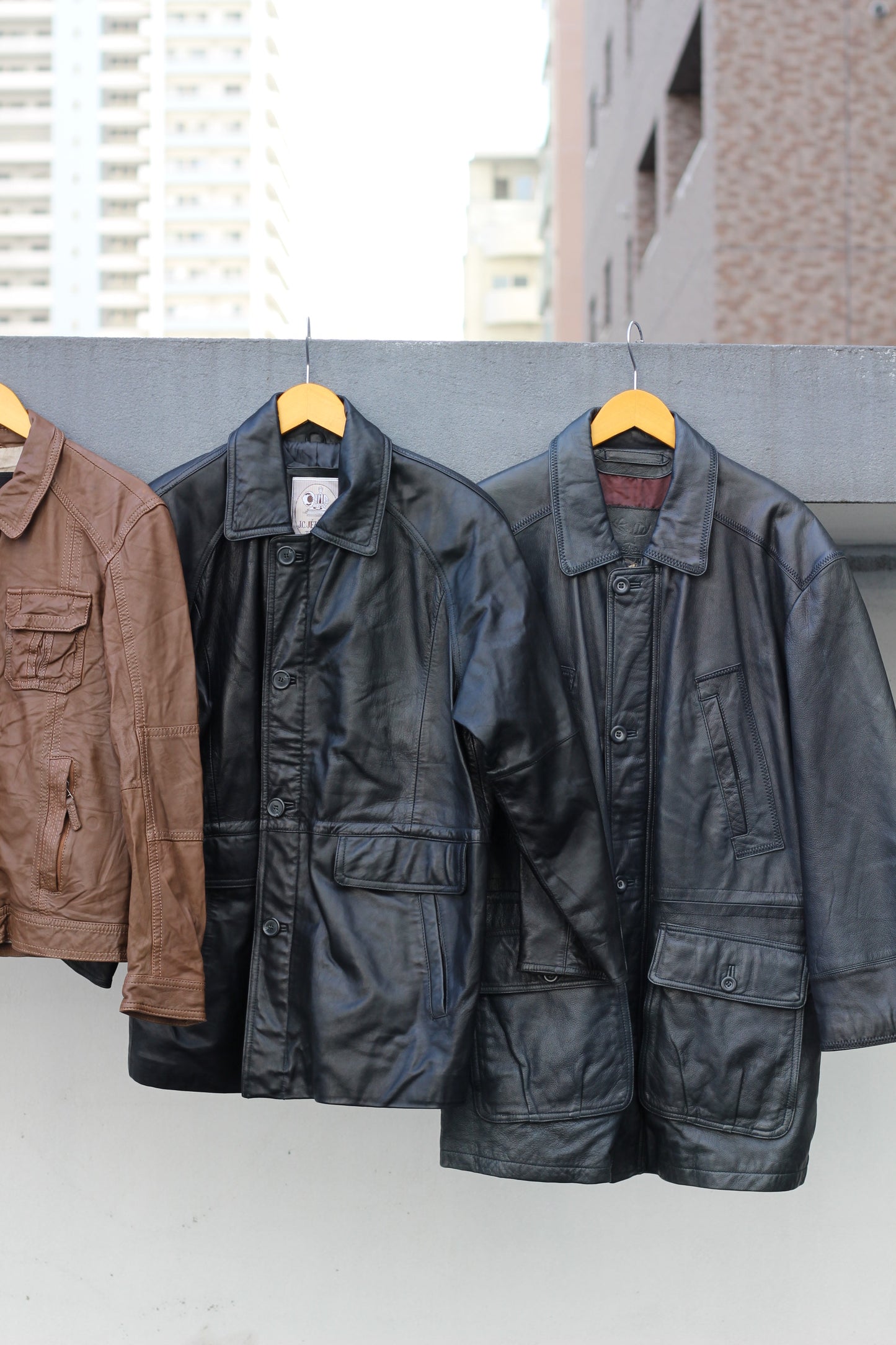 Men's leather jacket & vest x4点