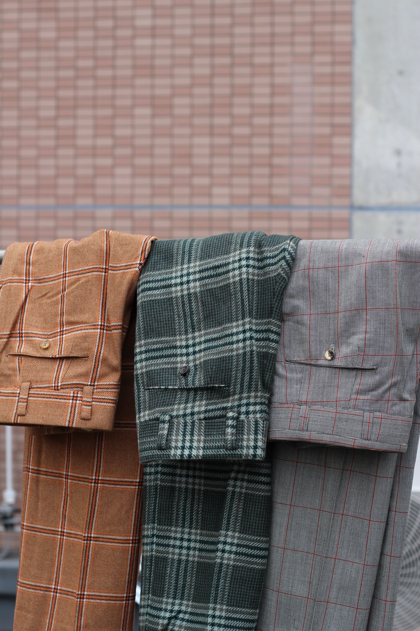 70's/80's Vintage Talon Zip Check Slacks x4点