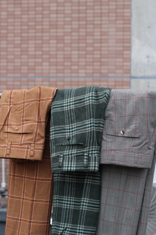 70's/80's Vintage Talon Zip Check Slacks x4点