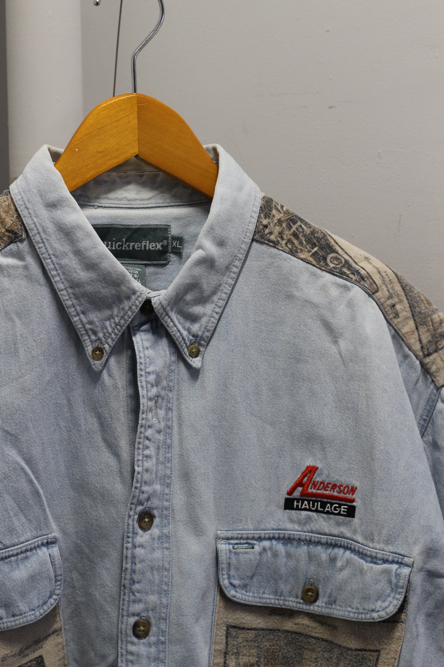 90's Men's Short Sleeve Design Denim Shirt x2点