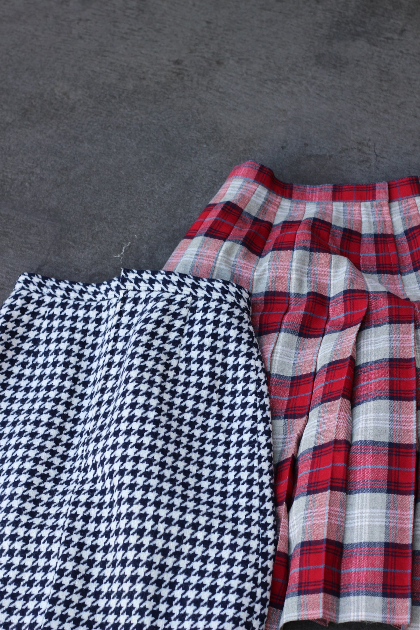 Japan vintage ladies design check skirt x10点