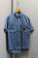 90's Men's Short Sleeve Design Denim Shirt x2点