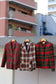 Japan vintage ladies red check rétro jacket x5点