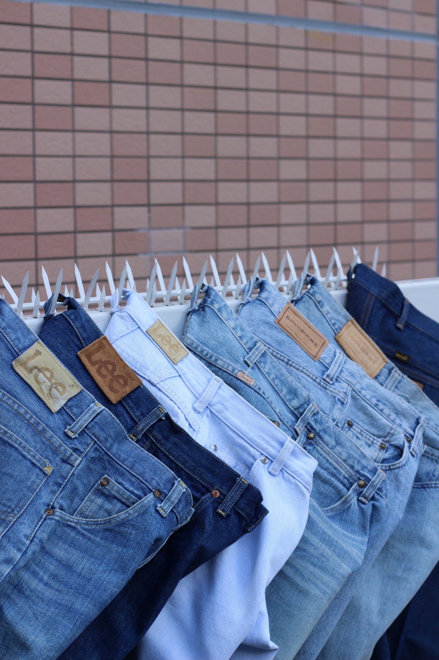 Made in USA vintage denim pants Lee Wrangler BANANA REPUBLIC x7点