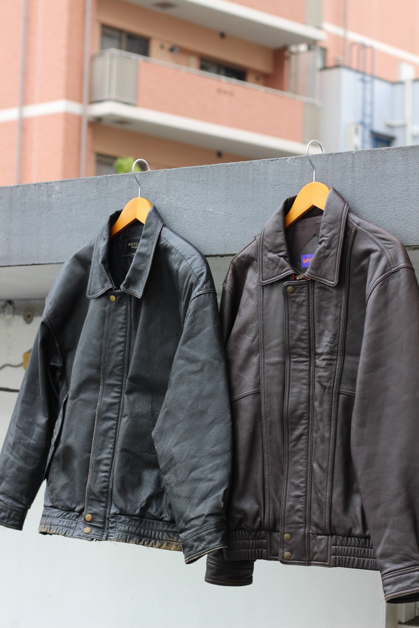 Men's short leather jacket x4点