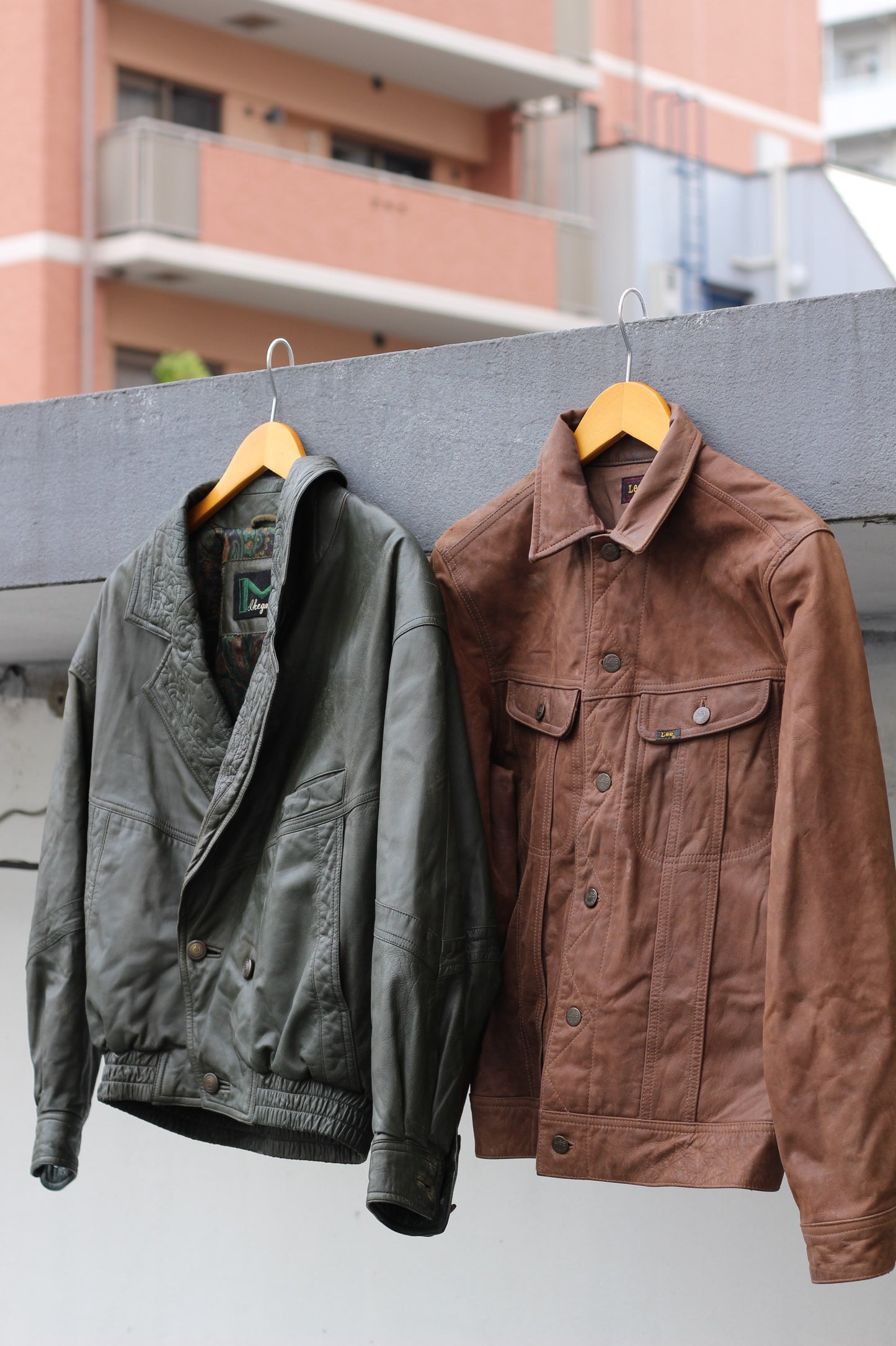 Men's short leather jacket x4点