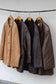 Men's brown leather jacket x4点