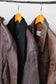 Men's brown leather jacket x4点