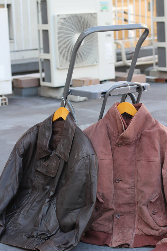 Men's Vintage Short Leather Jacket x3点