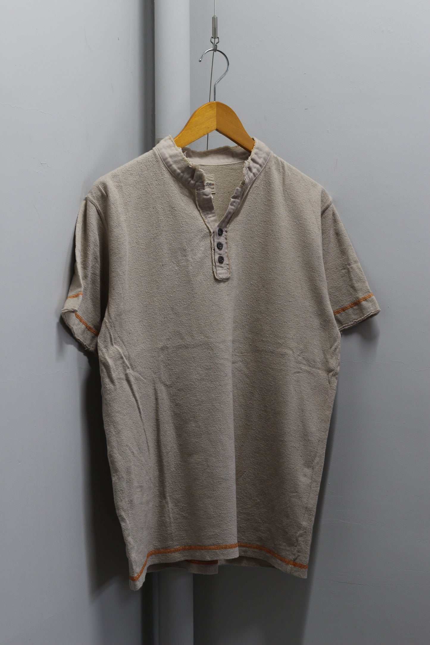Men's Y2K Style Henley Neck T-Shirt x2点