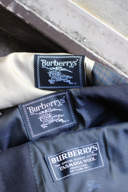 Men's Old Burberry Gold Button Tailored Jacket x3点