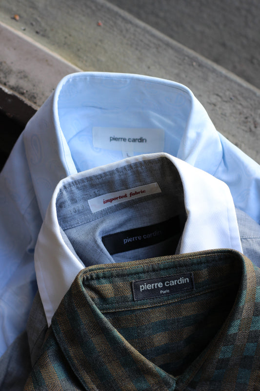 Men's Old Pierre Cardin Long Sleeve Shirt x3点