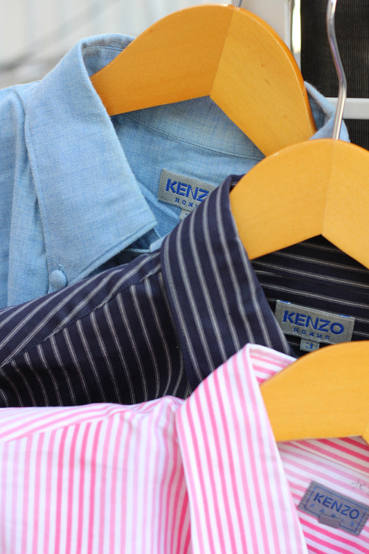 Men's Old Kenzo Long Sleeve Shirt x3点