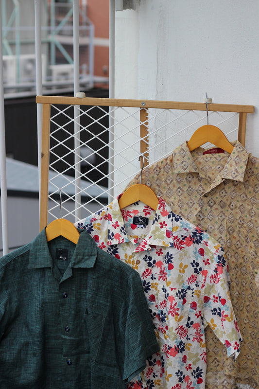 Men's Short Sleeve Open Collar Shirt x4点