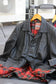 Men's UK Rock Style Buffalo Check Leather Jacket x2点