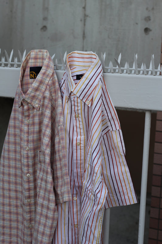 NAUTICA Check & Stripe Short-Sleeve Shirt x2点