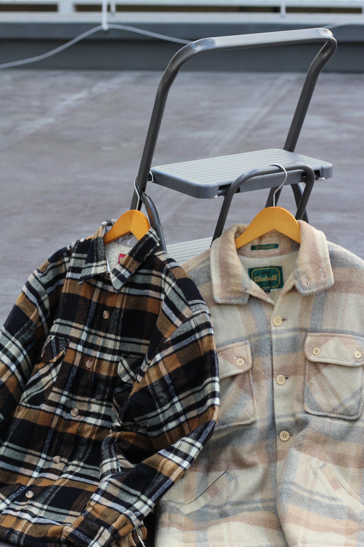 Men's Vintage Check Design Heavyweight Outerwear x3点
