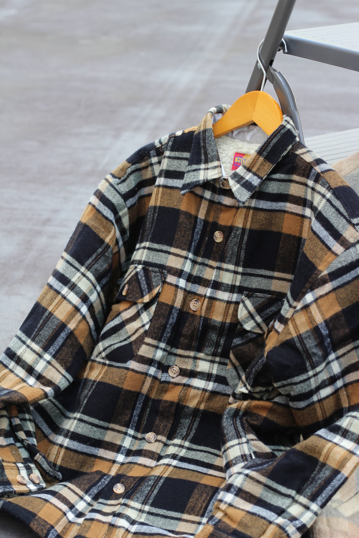 Men's Vintage Check Design Heavyweight Outerwear x3点