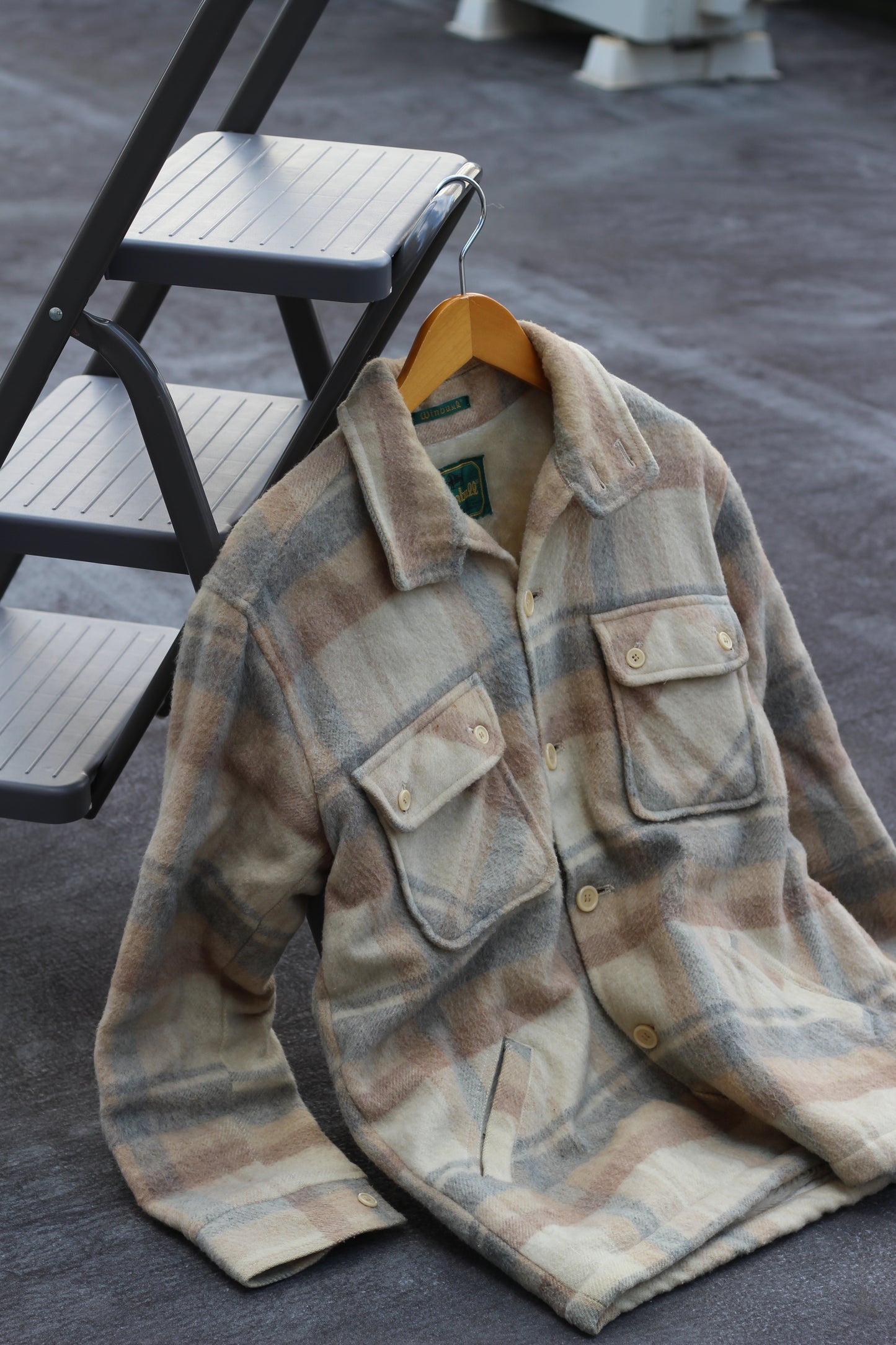 Men's Vintage Check Design Heavyweight Outerwear x3点