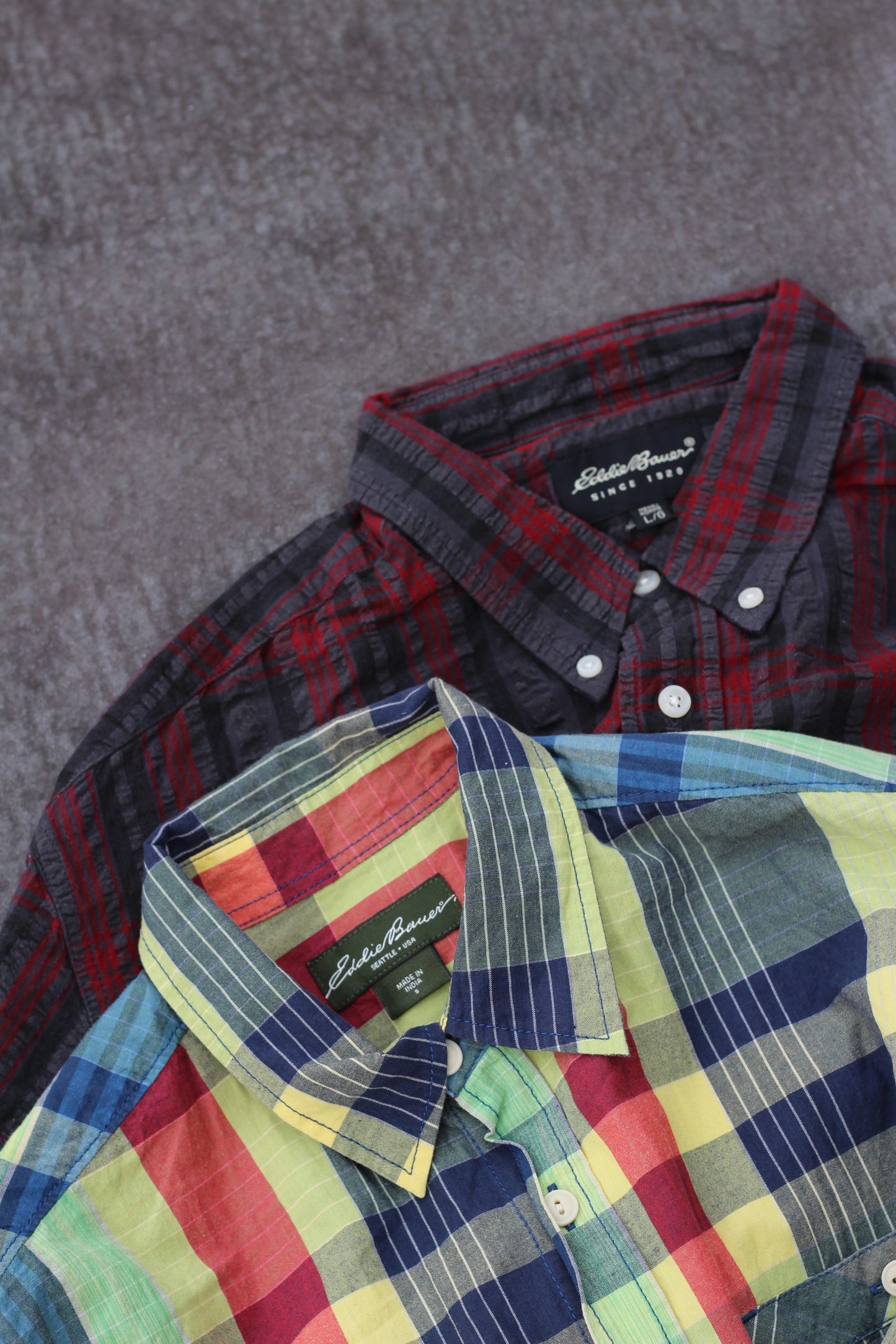 Old Eddie Bauer Check Short Sleeve Shirt x9点