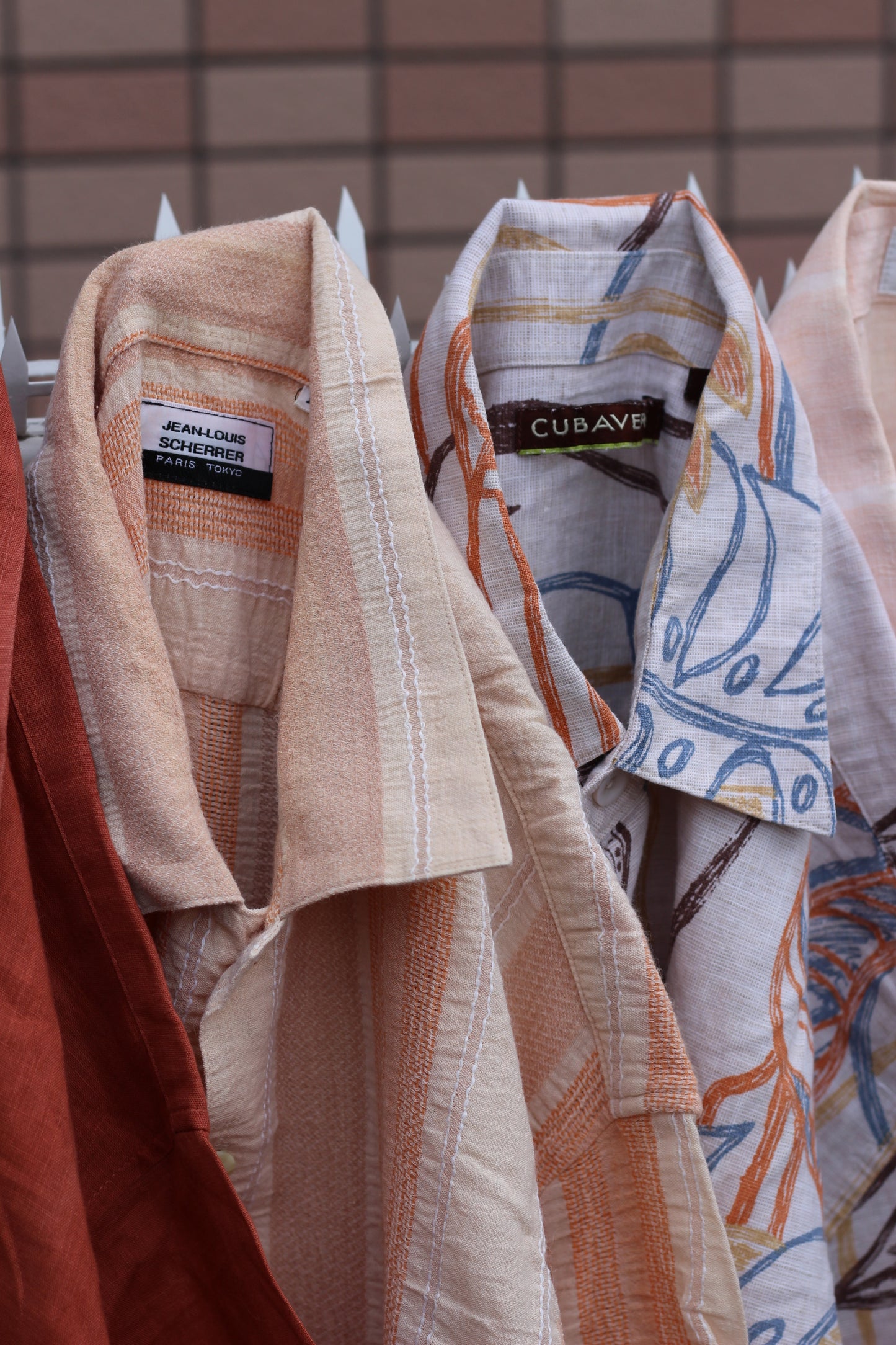 Men's Vintage Linen Blend Short Sleeve Shirt x8点